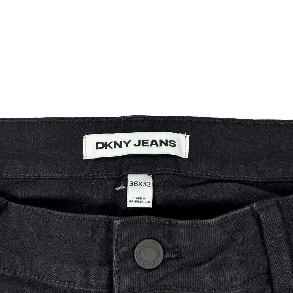 New Mens DKNY Jeans Bedford Slim Black Denim Size 36x32 NWT $79